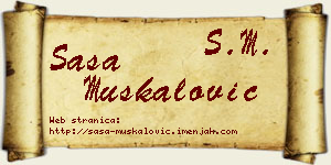 Saša Muskalović vizit kartica